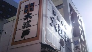 柏の駅前で回転寿司の店
