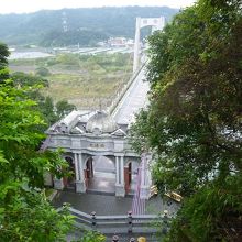 大渓中正公園から見る大漢渓や大漢橋