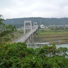 大渓中正公園から見る大漢渓や大漢橋