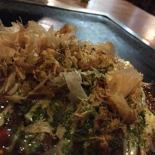 お昼のお好み焼き