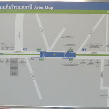 ブラカノン駅周辺の地図です。新しい住宅地が広がっています。