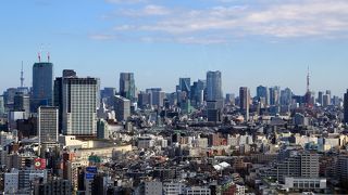 展望室から東京タワーや東京スカイツリーなどが望めます