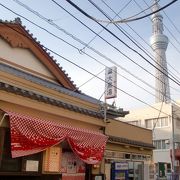 スカイツリーを見上げる銭湯