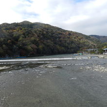 渡月橋からの桂川上流