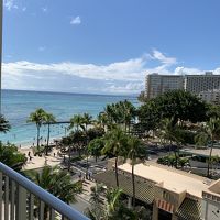 部屋からの眺望。オーシャンビュー。