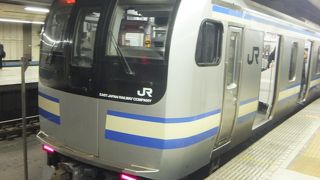 総武快速線と総武線各駅停車は少し違う場所を走っていました。