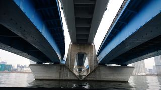 レインボーブリッジを眺めることができる橋