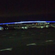 ブルーにライトアップ