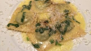 美味しいラビオリ食べました