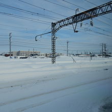 岩見沢あたりの雪景色
