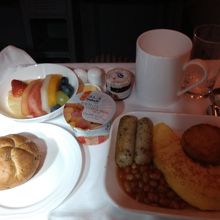 朝食、ミュンヘン到着前。