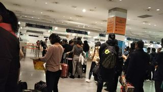 出国審査はあっというまだったけど入国は混んでた