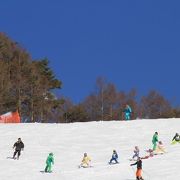 青すぎる空が素敵なスキー場