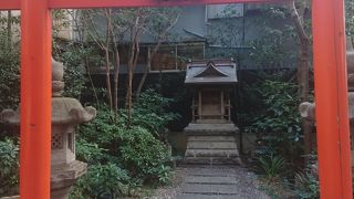 銀座のビルの隙間にある神社