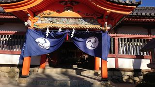 道後を見下ろしている伊佐爾波神社