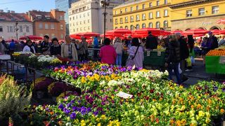 お花がいっぱいの市場