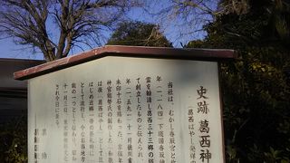 葛飾区の東金町にある葛西神社です　