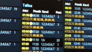 国際バスで、リガからタリン