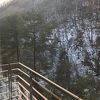 雪景色の湯西川温泉は風情があります。