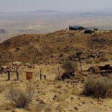スプリーツフークテ峠から見たソリテア方向の荒野。