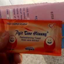 入館料払うと、チケットとウェットティッシュ渡される