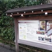 小さな公園になっている遺跡