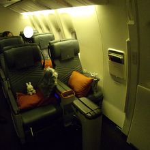 プレミアムエコノミークラスの座席