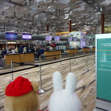 プレエコ専用のチェックインカウンター。