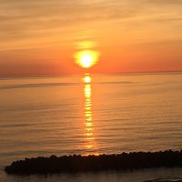 客室からの夕陽