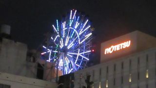 ライトアップされた松山城の夜景が楽しめました。