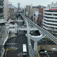 小倉駅から平和通駅を見る