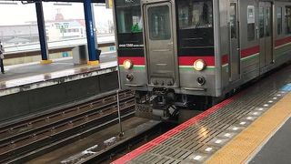 ２両編成の快速電車