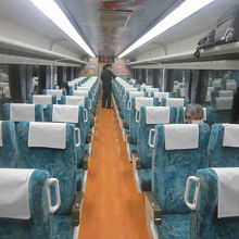 朝6時高知発南風2号車内の様子（高知駅出発時点）