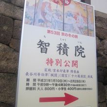 特別公開の案内。800円以上の価値が十分にありました！