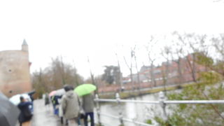 運河をせき止めた池