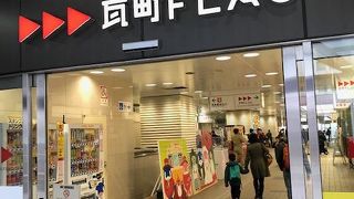 瓦町駅ビルのショッピング街