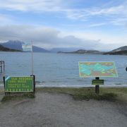 ラパタイア湾はビーグル水道の北の端にあり、ディエラデルフエゴ国立公園の中になります。