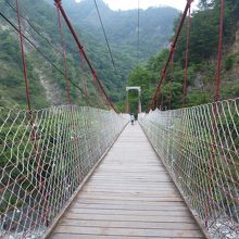 捎来吊橋から見る大甲渓