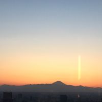 部屋から見える富士山
