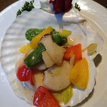 ホタテの黒胡椒炒め