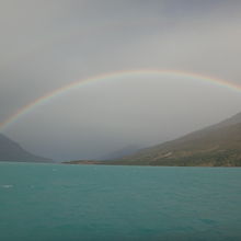 虹が見えました