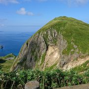 目の前に広がる緑と青い海