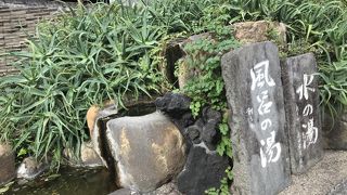 熱海七湯の一つ　しょっぱいお湯と水のお湯？
