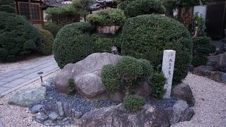 植え込みの中に「ねむり亀」