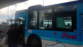 空港からバスターミナルの往復を乗車した