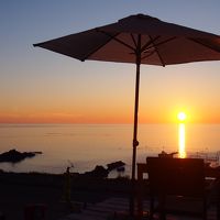 夕食時の景色です。テラス席でいただきました。