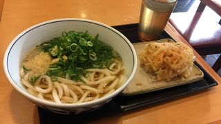 かき揚げうどん朝食！