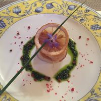 夜のお食事。ホタテのソテー。