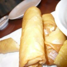 春巻きです。暖かいうちに食べました。味は、まあまあでしょう。