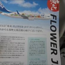 この機体はフラワージェットです。東北の復興をオレも応援します